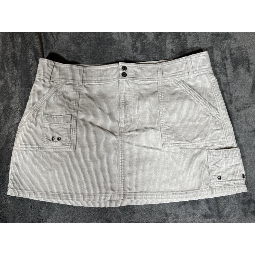 Old Navy Skirt Womens 16 Tan Corduroy Cargo Pockets Mini Carpenter Reissue